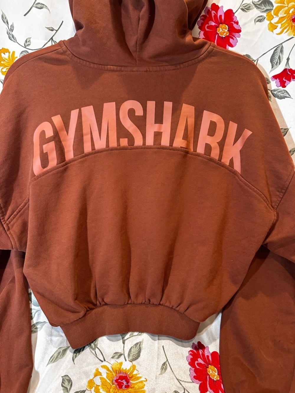 GYMSHARK POWER MIDI ZIP HOODIE COPPER BROWN SIZE MEDIUM - Picture 4 of 6